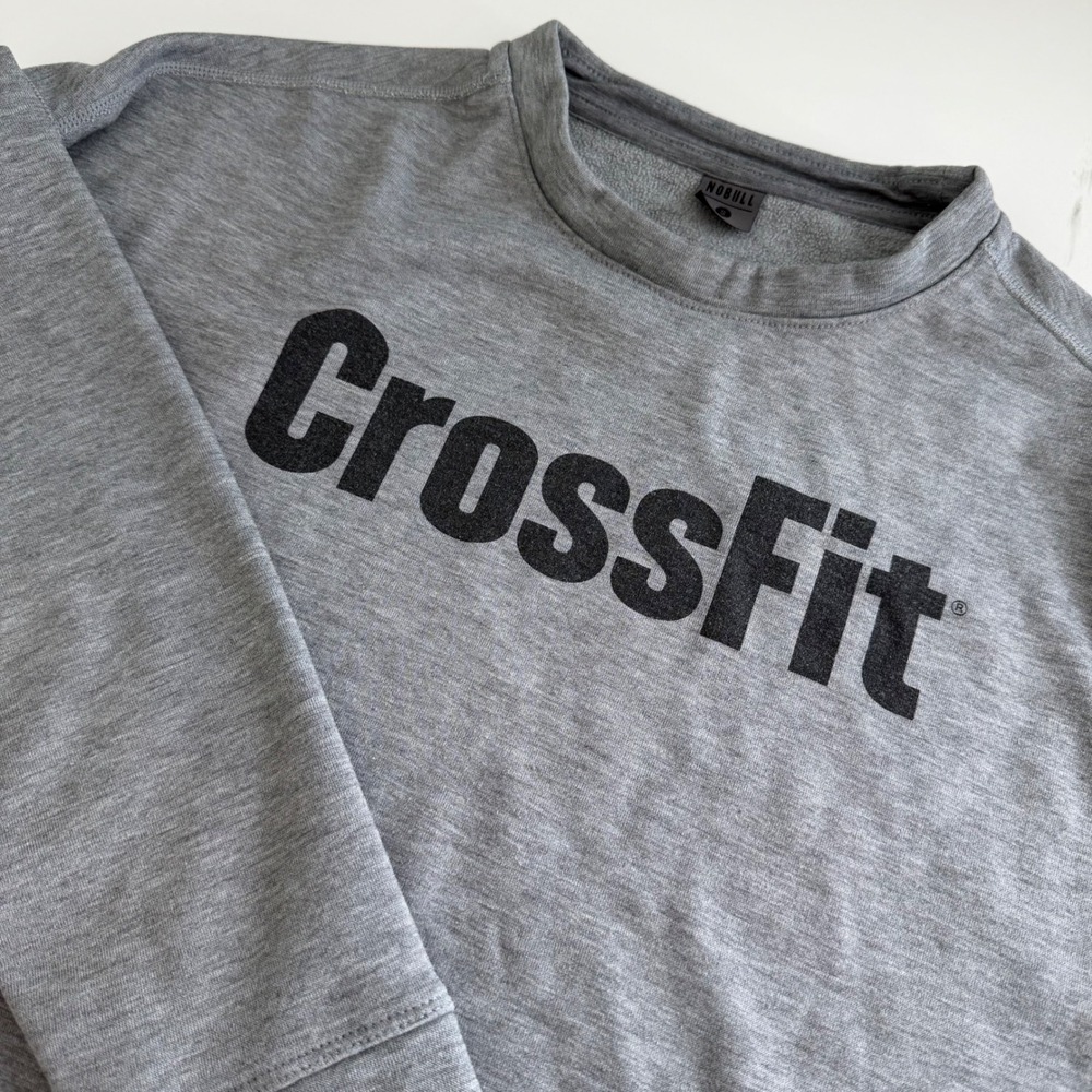 Nobull CrossFit Crewneck Sweatshirt Grey Fleece Pullover Women's Size Small